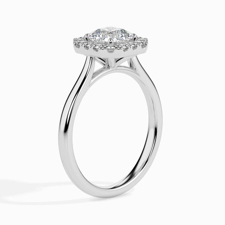 Adelaide Solitaire Halo Asscher Ring