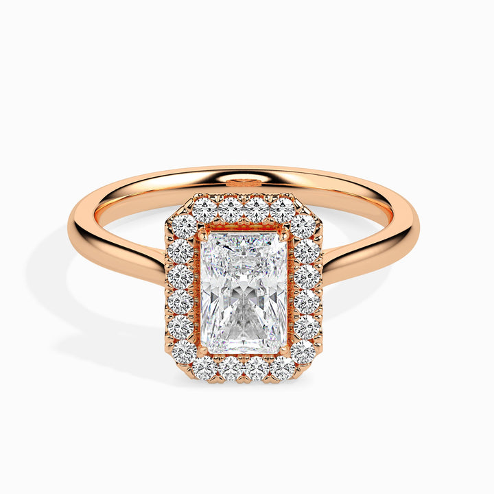 Kai Solitaire Halo Radiant Ring