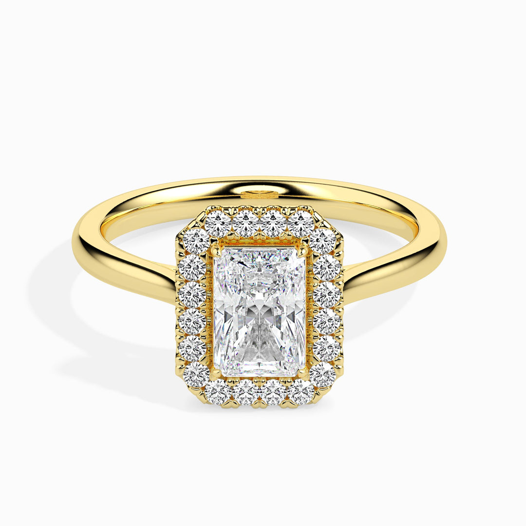 Kai Solitaire Halo Radiant Ring