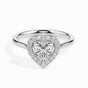 Paloma Solitaire Halo Heart Setting-Dileti