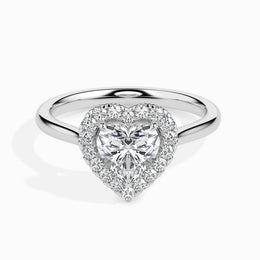 Paloma Solitaire Halo Heart Setting-Dileti