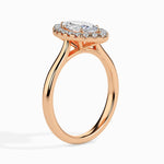 Fala Solitaire Halo Marquise Ring-Dileti
