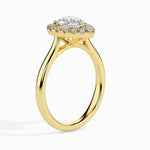 Monica Solitaire Halo Pear Ring-Dileti