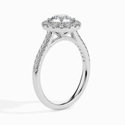 Janis Solitaire Halo Pave Round Setting-Dileti