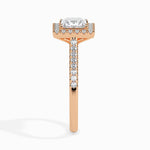 Jorja Solitaire Halo Pave Princess Ring-Dileti