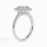 Jorja Solitaire Halo Pave Princess Setting-Dileti