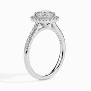 Nova Solitaire Halo Pave Cushion Setting-Dileti