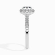 Nova Solitaire Halo Pave Cushion Setting-Dileti
