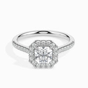 Sua Solitaire Halo Pave Asscher Setting-Dileti