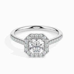 Sua Solitaire Halo Pave Asscher Setting-Dileti
