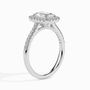 Maud Solitaire Halo Pave Radiant Setting-Dileti