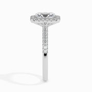 Maud Solitaire Halo Pave Radiant Setting-Dileti