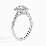 Olbia Solitaire Halo Pave Heart Setting-Dileti