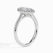 Pila Solitaire Halo Pave Marquise Setting-Dileti