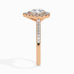 Dominique Solitaire Halo Pave Pear Ring-Dileti