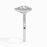 Dominique Solitaire Halo Pave Pear Ring-Dileti