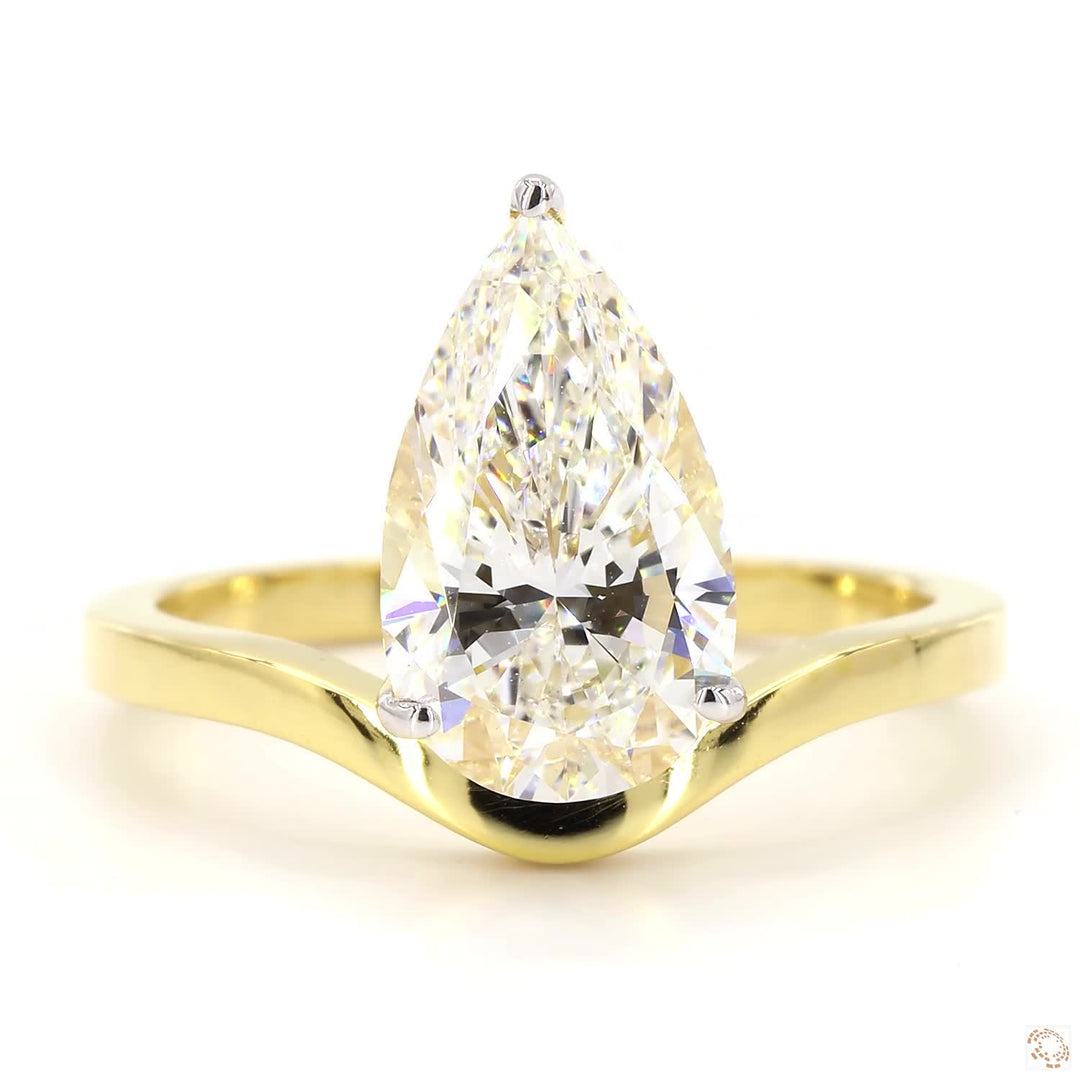 Pear Solitaire Lab Grown Diamond Ring