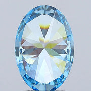 2.50ct Oval Lab Grown Diamond (Colour Fancy Vivid Blue, Clarity VS2, IGI Certified)