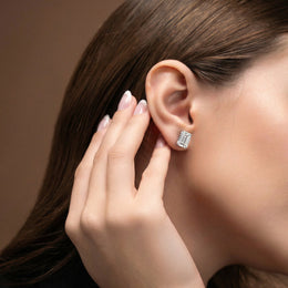 2 ctw Solitaire Emerald Studs