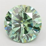 5.31ct Round Lab Grown Diamond (Colour Fancy Vivid Green, Clarity VS1, Cut EX, IGI Certified)
