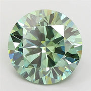 5.31ct Round Lab Grown Diamond (Colour Fancy Vivid Green, Clarity VS1, Cut EX, IGI Certified)