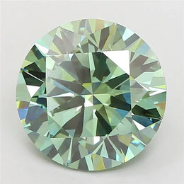 5.31ct Round Lab Grown Diamond (Colour Fancy Vivid Green, Clarity VS1, Cut EX, IGI Certified)