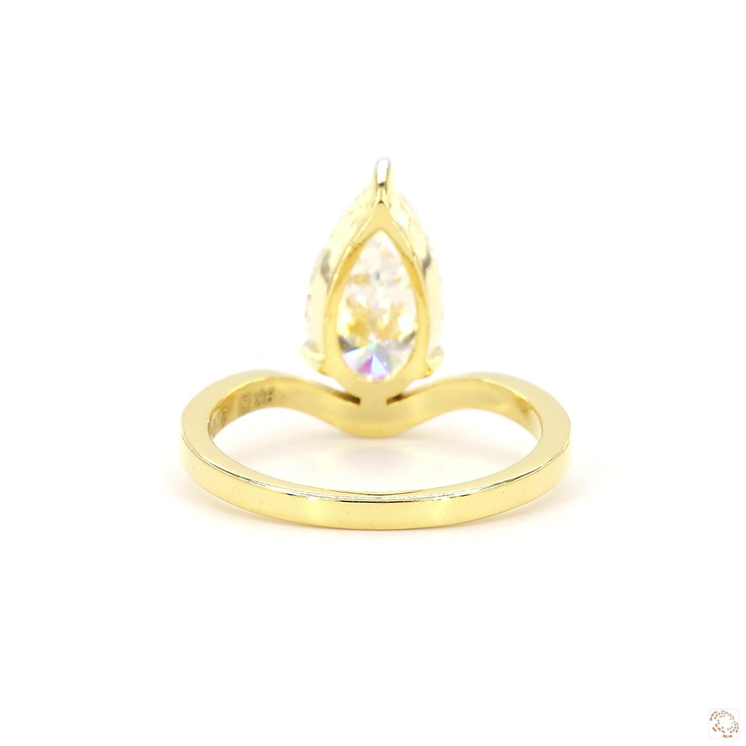 Pear Solitaire Lab Grown Diamond Ring