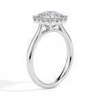 Adelaide Solitaire Halo Asscher Ring-Dileti