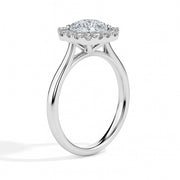 Adelaide Solitaire Halo Asscher Ring-Dileti