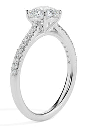 Alaia Solitaire Pave Asscher Ring-Dileti