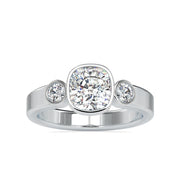 Callie Cushion Harmony Circlet Ring-Dileti