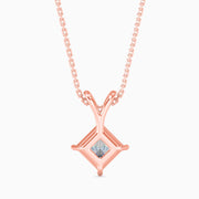 Regina Solitaire Princess Pendant-Dileti
