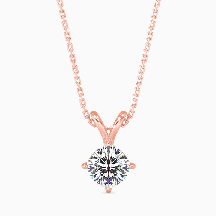 Berta Solitaire Cushion Pendant