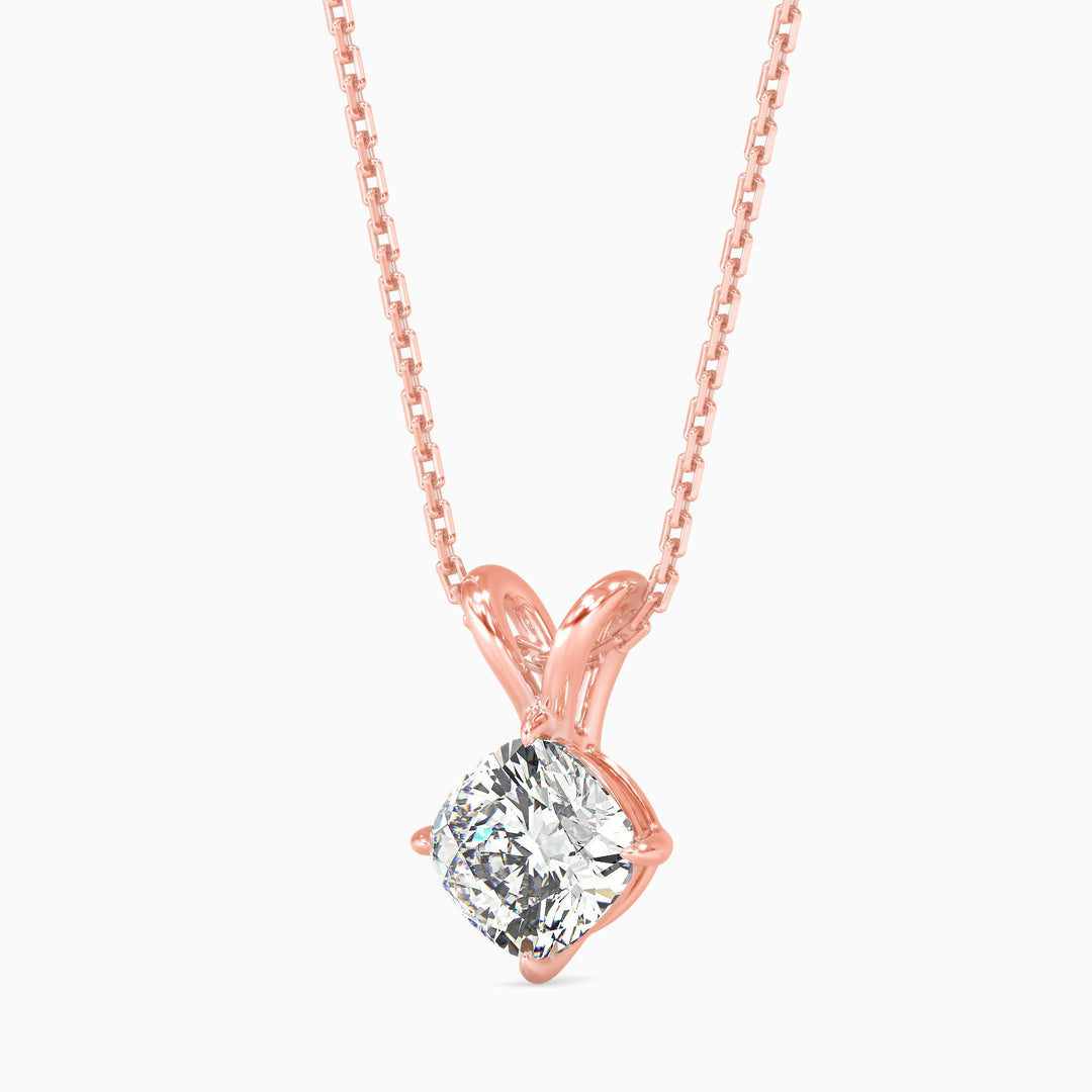 Berta Solitaire Cushion Pendant