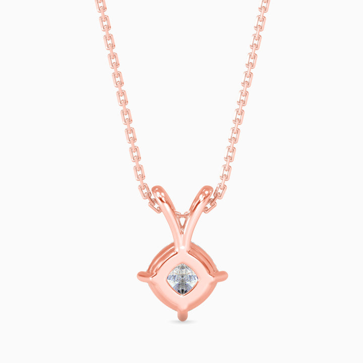 Berta Solitaire Cushion Pendant