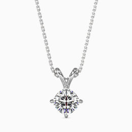 Berta Solitaire Cushion Pendant-Dileti