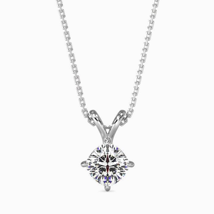 Berta Solitaire Cushion Pendant