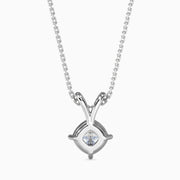 Berta Solitaire Cushion Pendant-Dileti