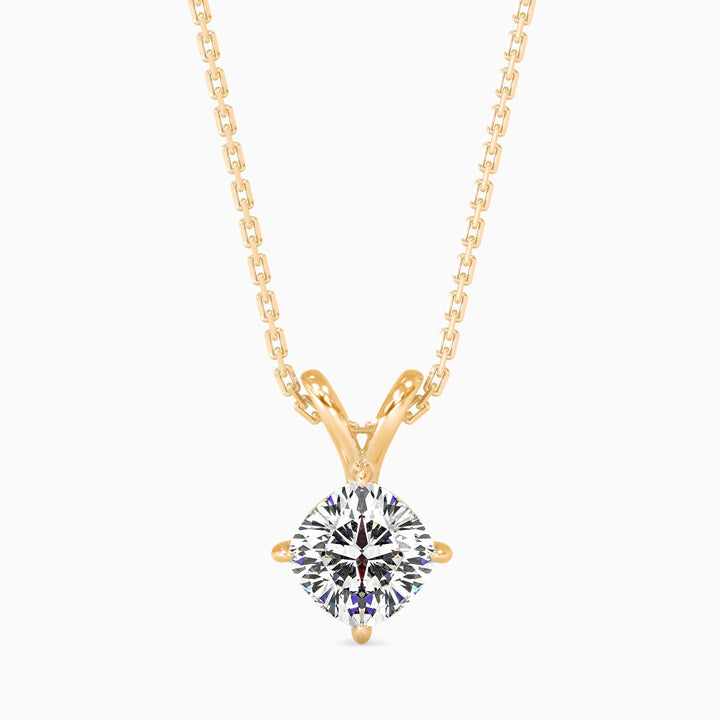 Berta Solitaire Cushion Pendant