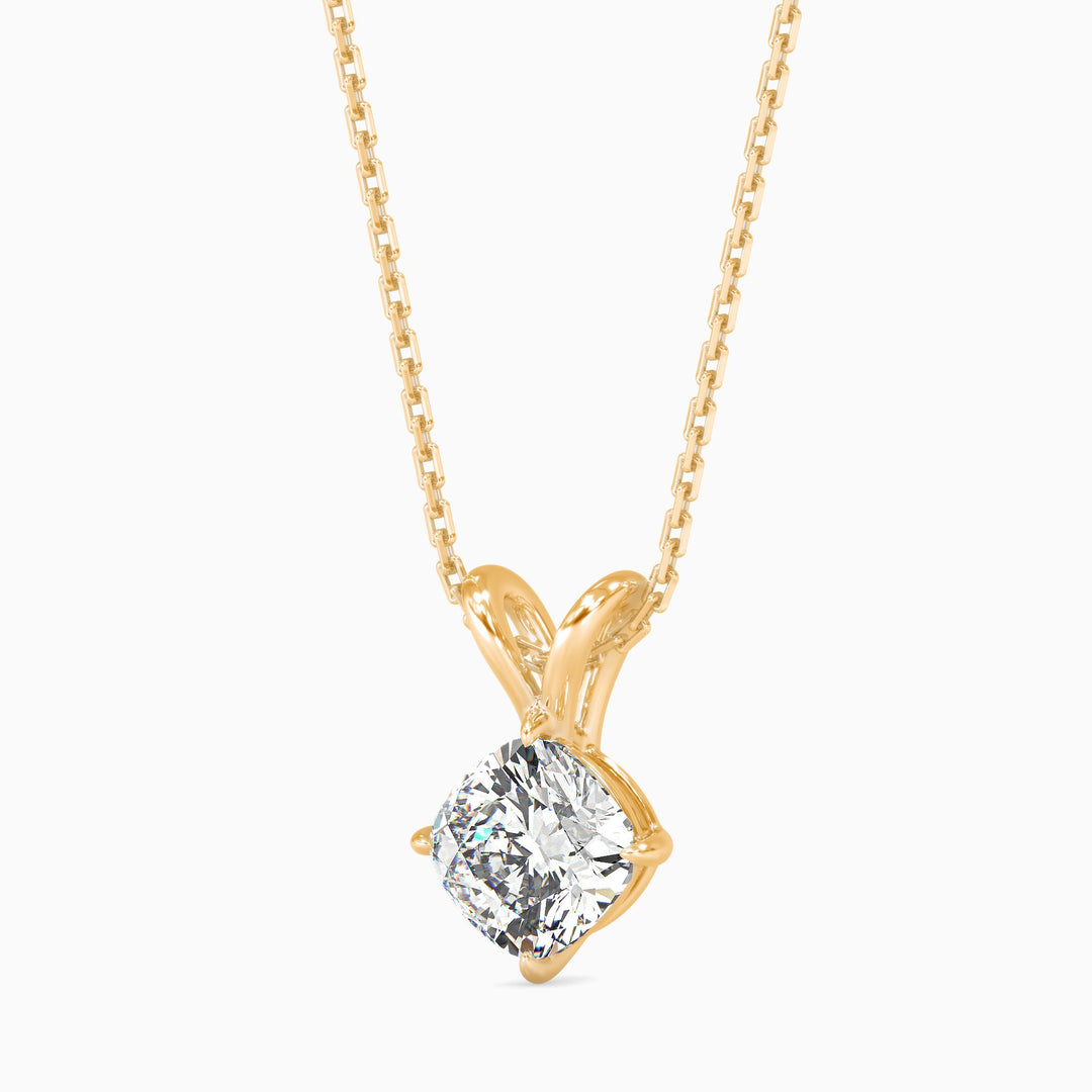 Berta Solitaire Cushion Pendant