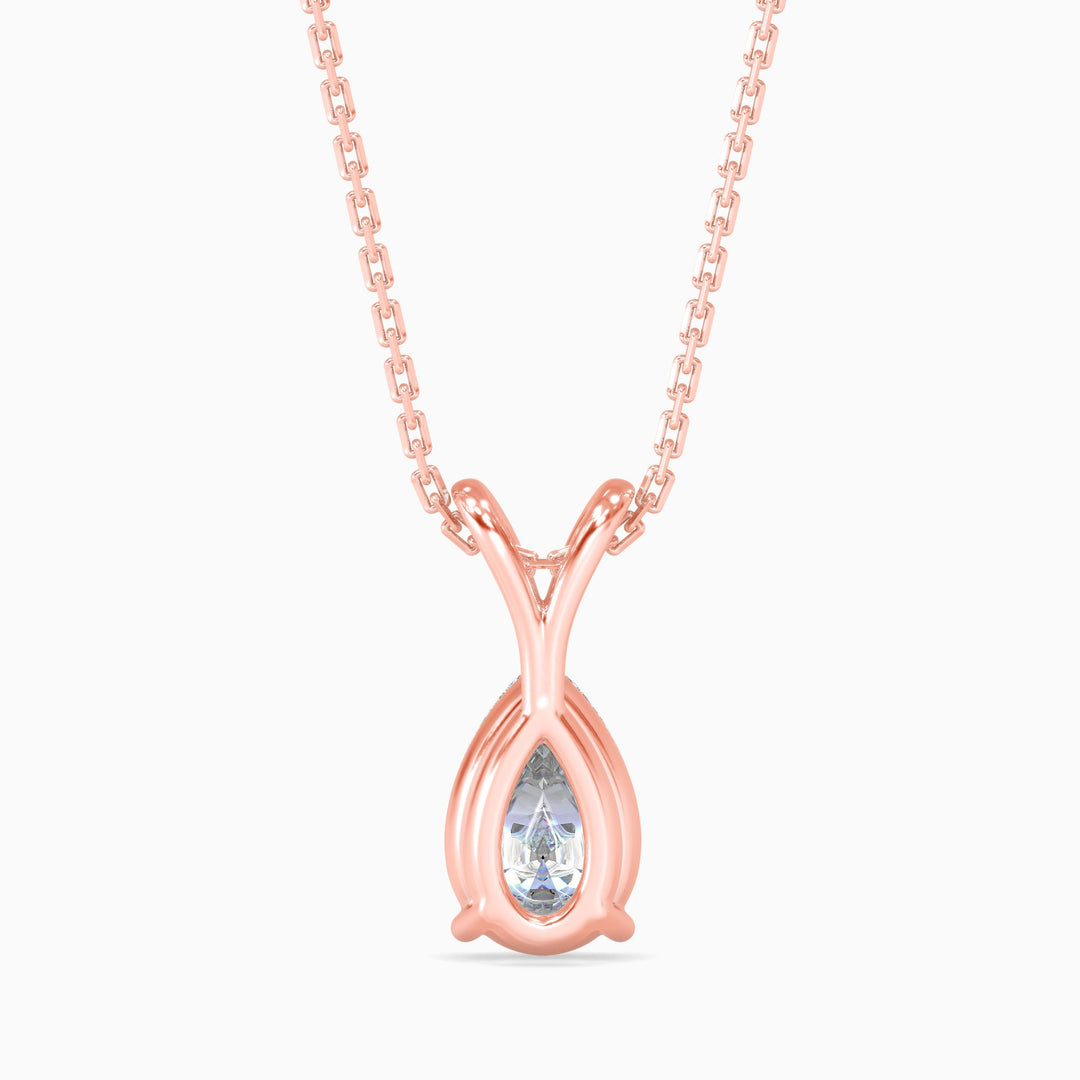 Fleur Solitaire Pear Pendant