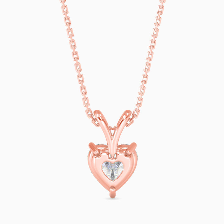 Rosa Solitaire Heart Pendant