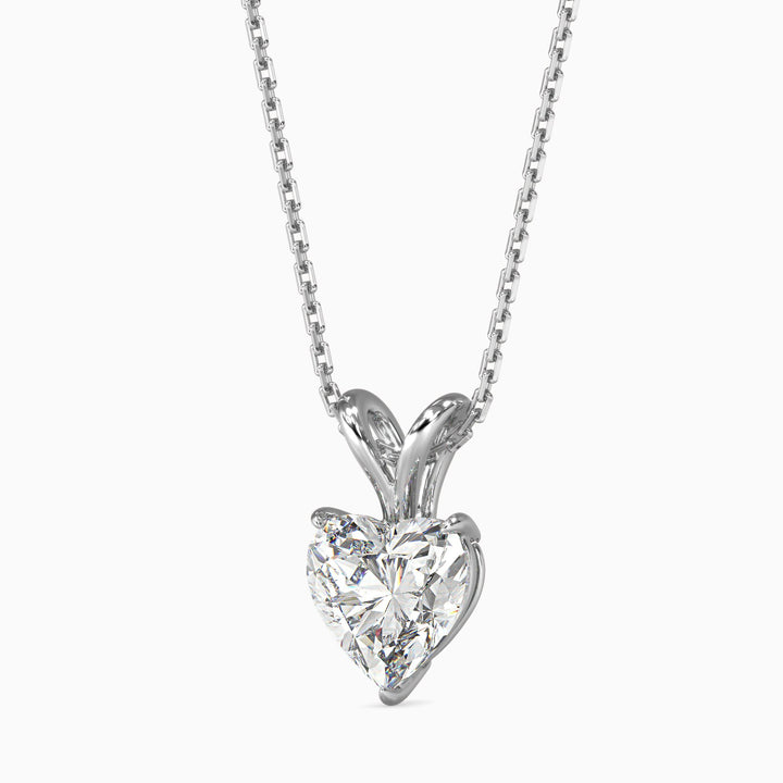 Rosa Solitaire Heart Pendant