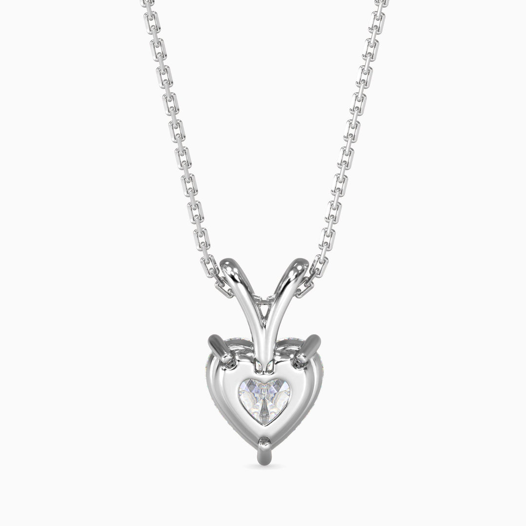 Rosa Solitaire Heart Pendant