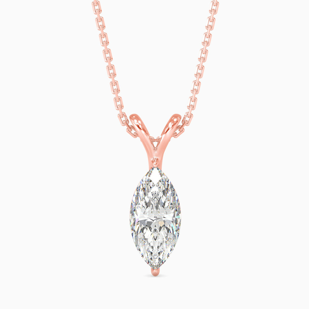 Elizabeth Solitaire Marquise Pendant