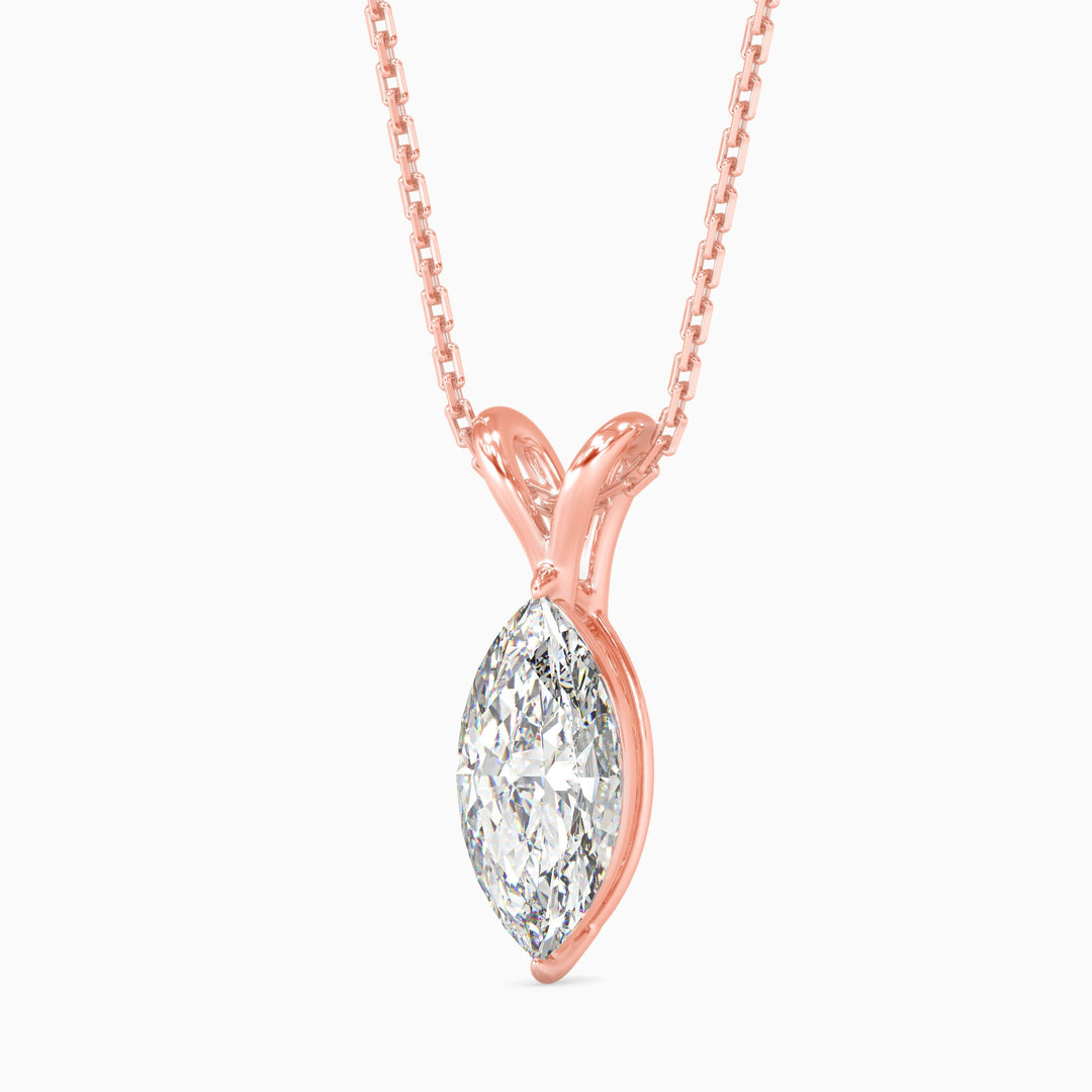 Elizabeth Solitaire Marquise Pendant