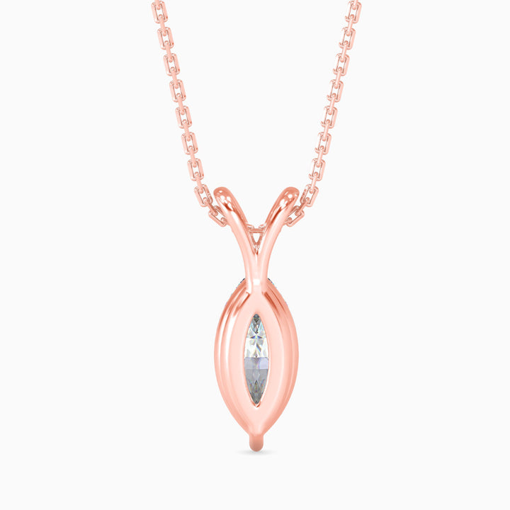 Elizabeth Solitaire Marquise Pendant