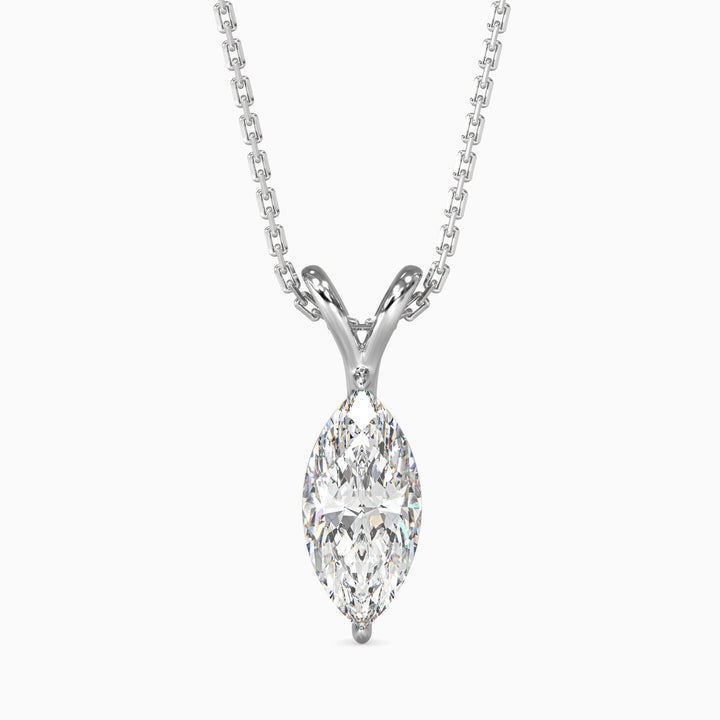 Elizabeth Solitaire Marquise Pendant