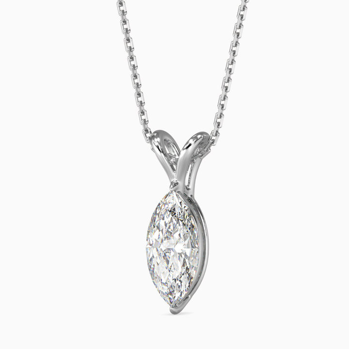 Elizabeth Solitaire Marquise Pendant