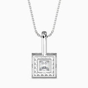 Vienna Solitaire Halo Princess Pendant-Dileti